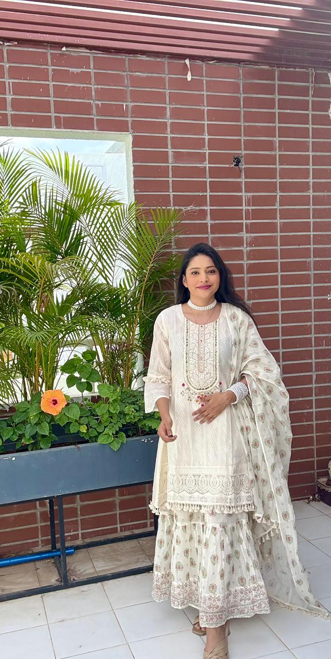 Mul Chanderi Cotton Sharara set