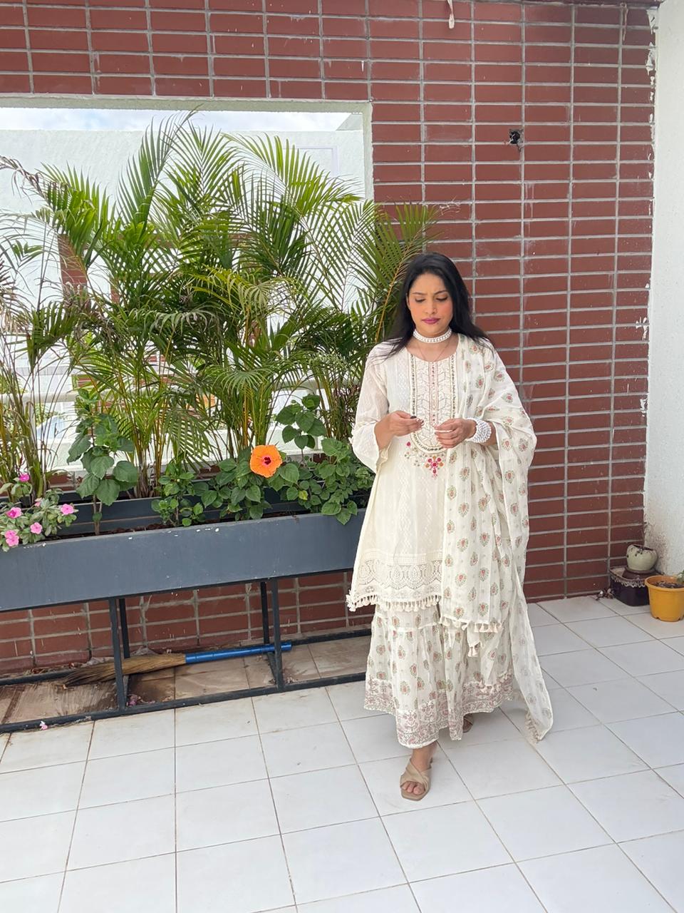 Mul Chanderi Cotton Sharara set